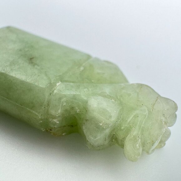 Jade Stone Seal Chop Carving of a Chinese Mythical Beast Foo Dog Vintage #5 - Picture 8 of 10